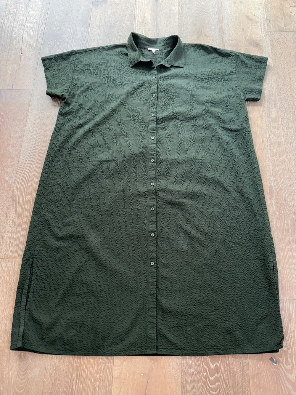 EILEEN FISHER ‘Organic Cotton Pucker Classic Shirt Dress’ - Picture 7 of 10
